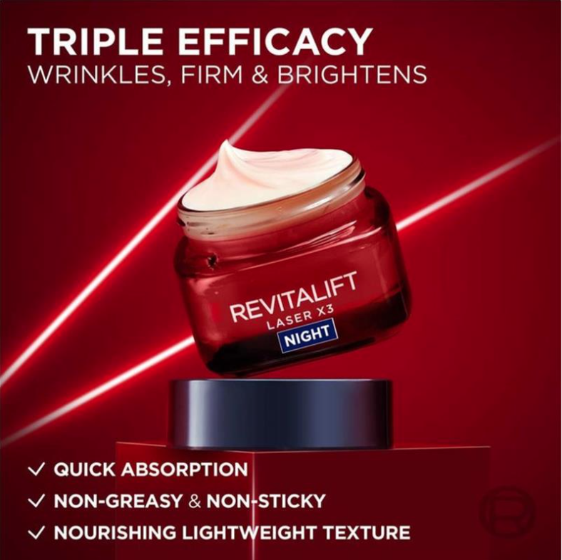 L'Oreal Paris Revitalift Laser x3 Night Cream Mask 50ml